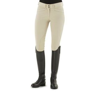 Ovation Ladies Celebrity Slim Secret Classic Knee Patch Breeches in Show Tan